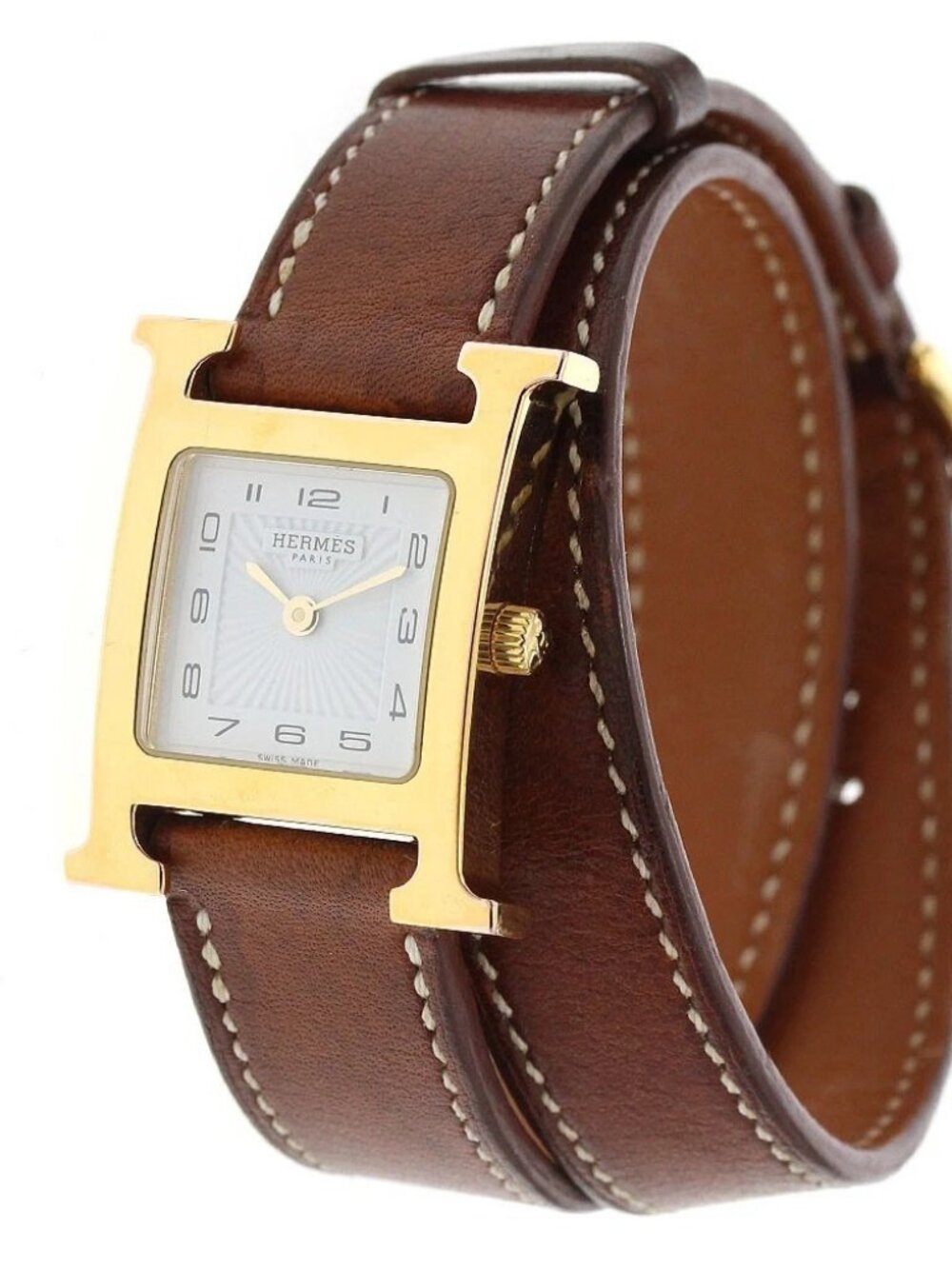 HERMES H watch HH1.201 Double Tour White Dial Quartz Ladies Watch_950350